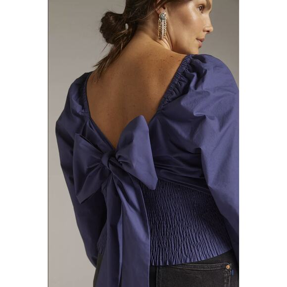 NEW Anthropologie Sunday In Brooklyn Back Bow-Tie Blouse - Small - Picture 4 of 9